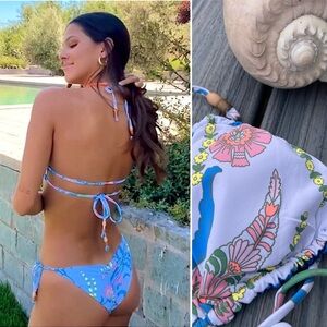 MAAJI Set - No Words String Bikini Top & Sunny Ruched Bottoms - L/M